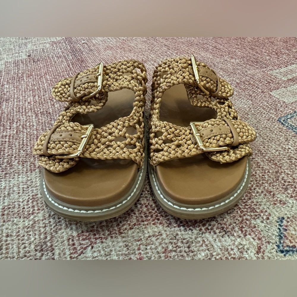 Joie women’s weaver slide sandal in golden taupe size 8 - Picture 2 of 9